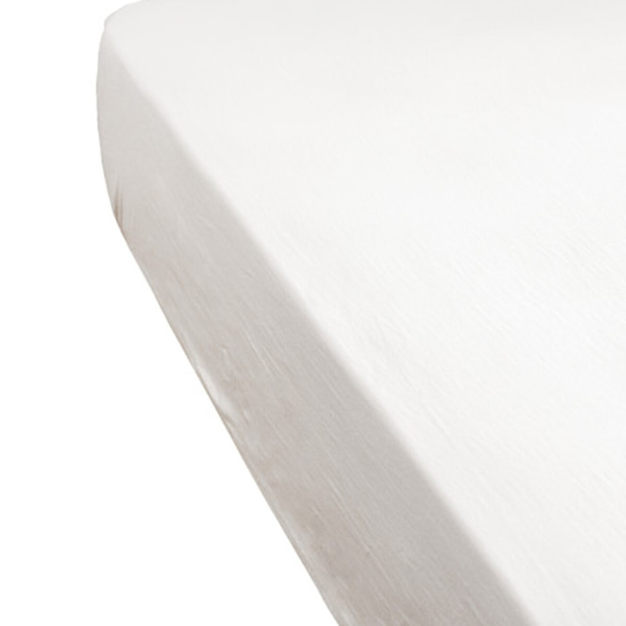 Drap housse 180x200 cm gaze de coton Bonnet 30 cm - GAIA
