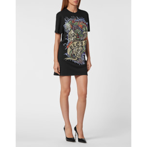 PHILIPP PLEIN T-Shirt Dress Short TATTOO