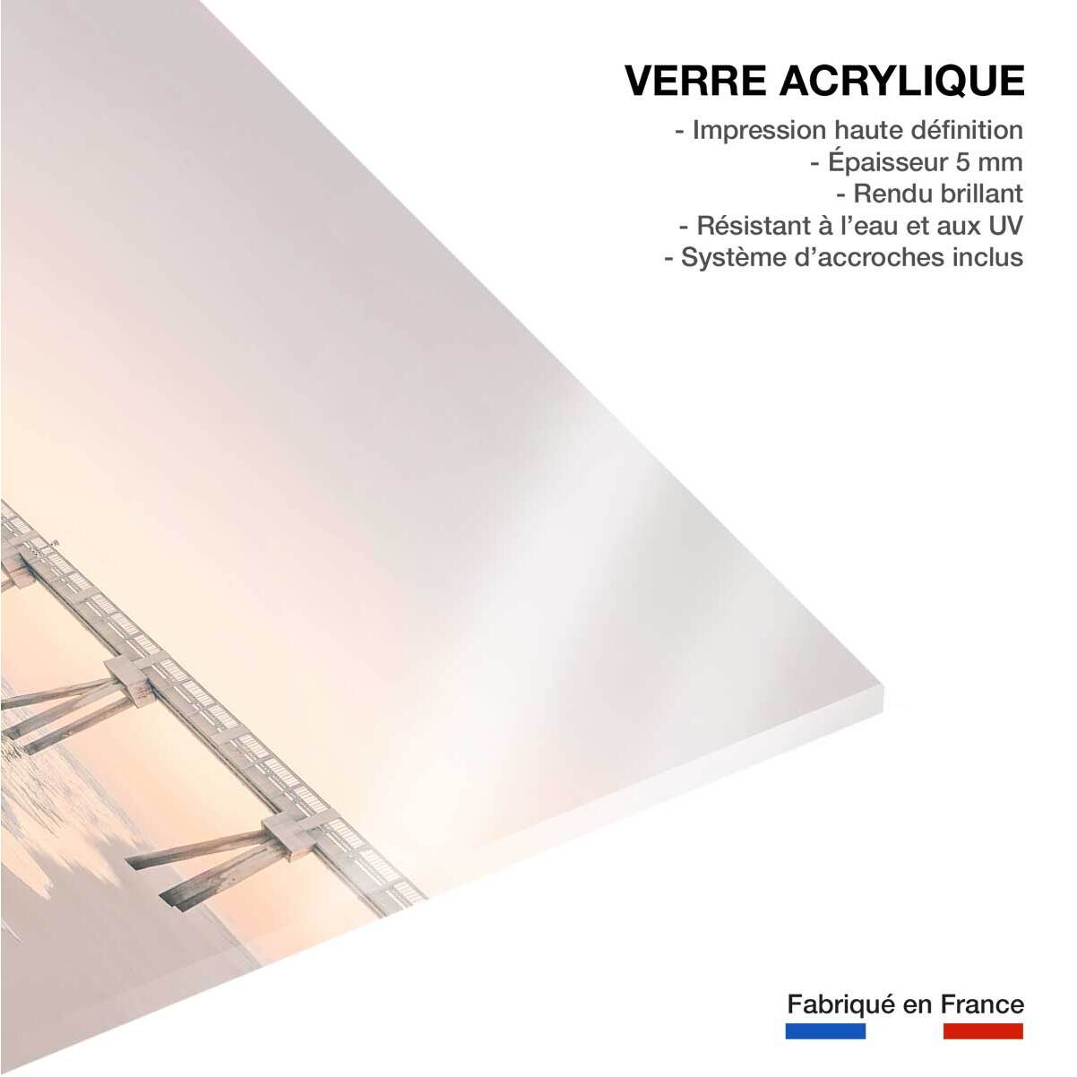 Tableau mer promenade sur l'eau  Tableau plexiglas