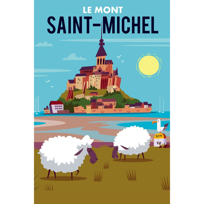 Tableau mont saint michel Toile imprimée