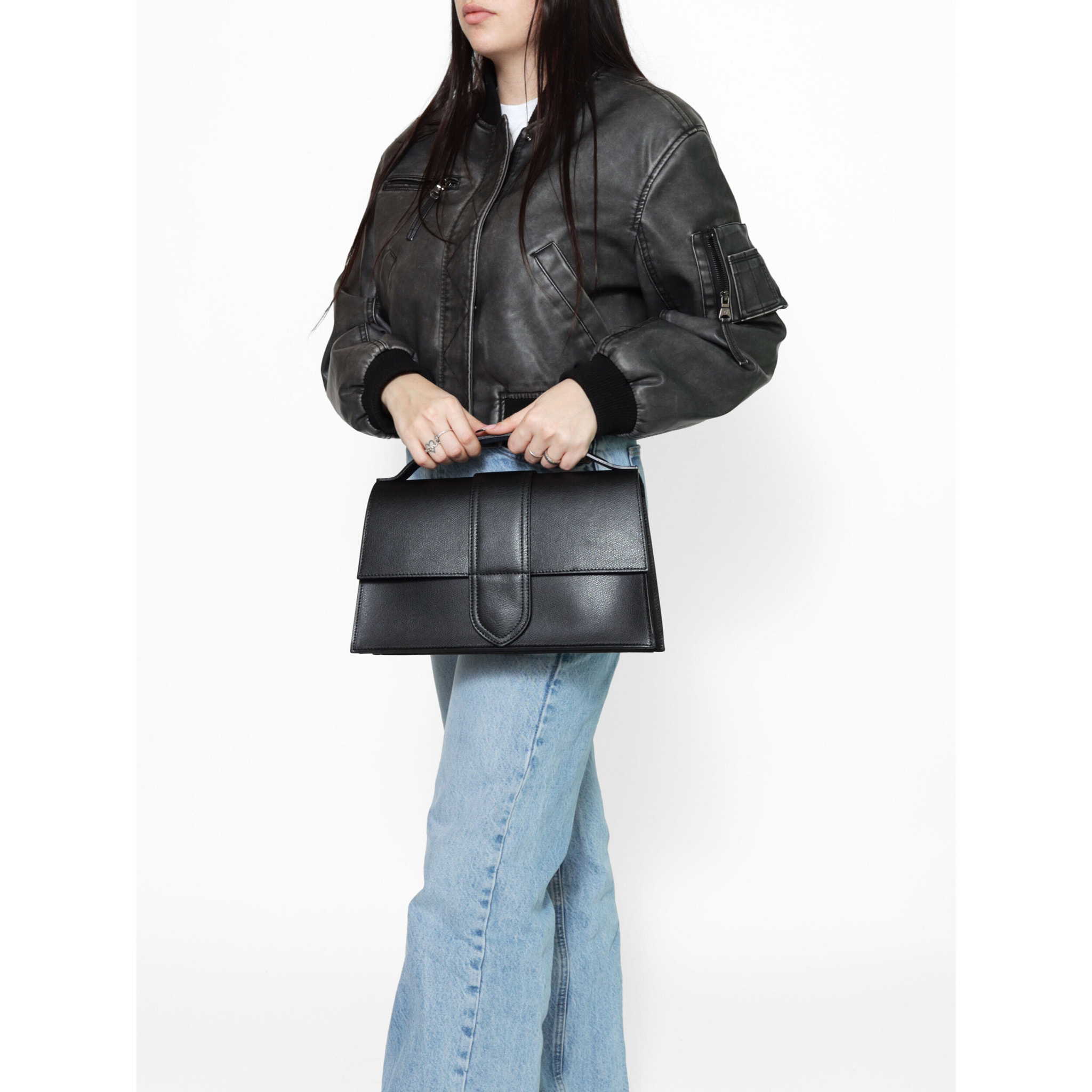 Borsa a mano da Donna Lina in Vera Pelle Made in Italy 20x34x9 cm