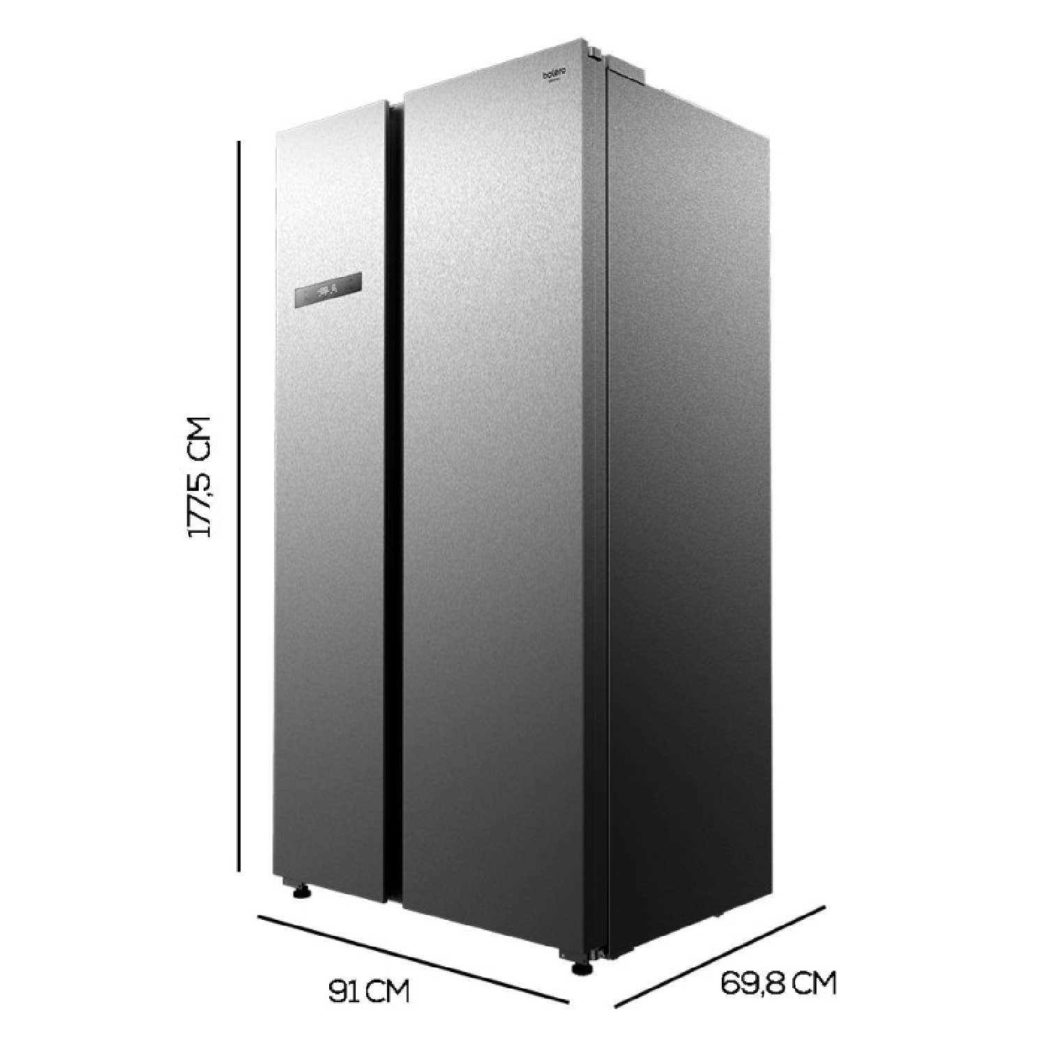 Cecotec Frigorífico americano Bolero CoolMarket SBS 592 inox