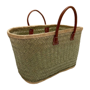 Panier artisanal de plage Beige Fibres naturelles - Aravola MM Naturel