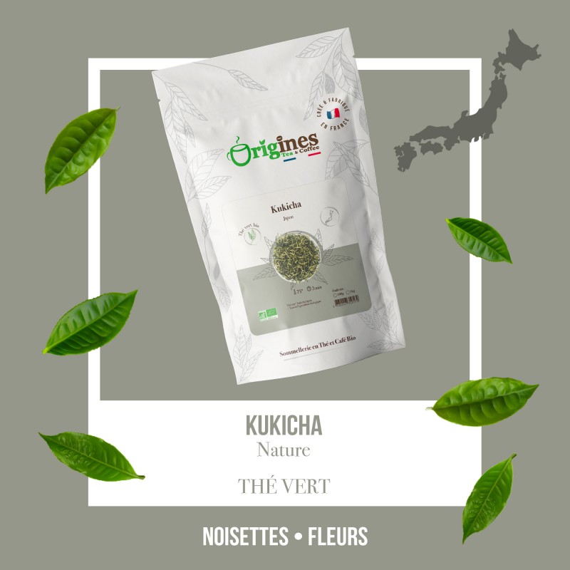 Kukicha - Thé vert Bio du Japon - Sachet 100g