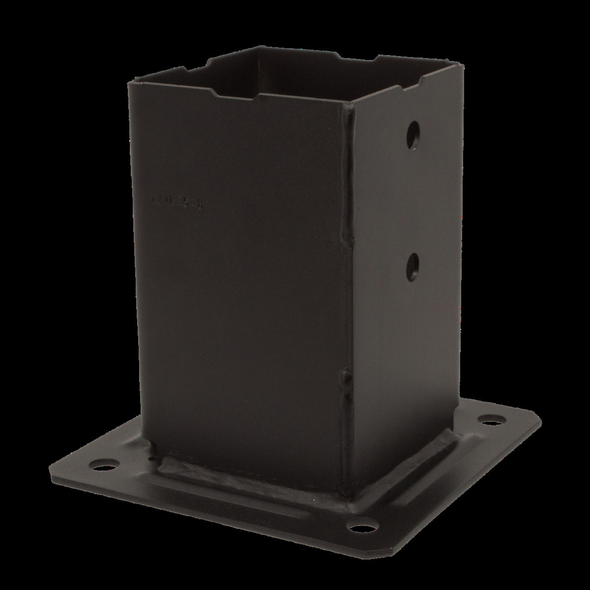 Pied de poteau carré de jardin - 90x90 mm - Finition noire - SIMPSON - PPJBT90PB