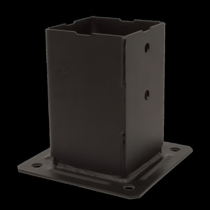 Pied de poteau carré de jardin - 90x90 mm - Finition noire - SIMPSON - PPJBT90PB