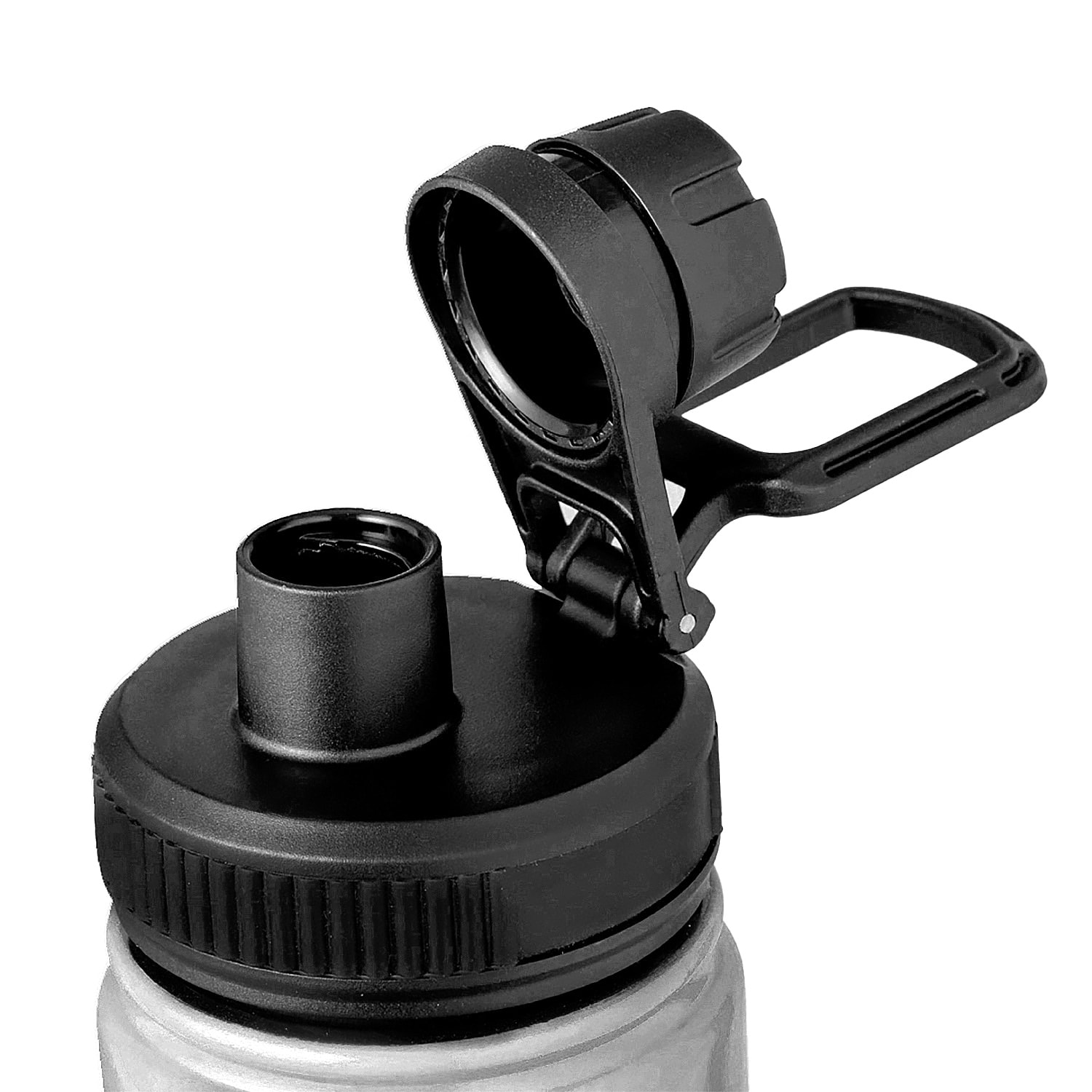 Bidón térmico de acero inox con doble pared y 550 ml de capacidad. Incluye tapa de cierre a rosca, con dosificador y asa.
