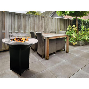 Barbecue brasero avec plaque d'acier de 100 cm