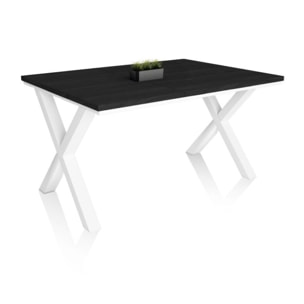 Mesa de comedor Oana Negro Blanco