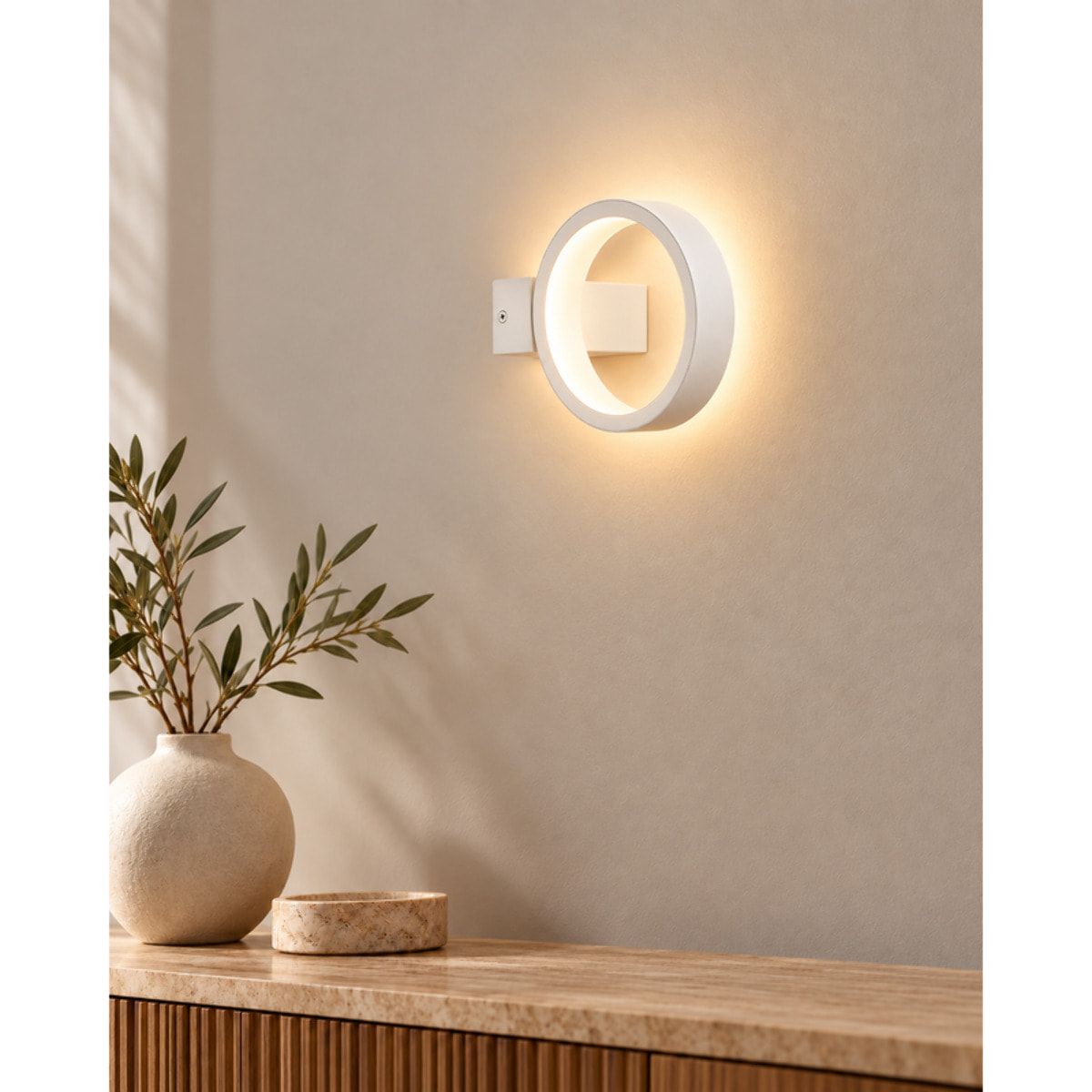 ENSO Lampada da parete Bianco