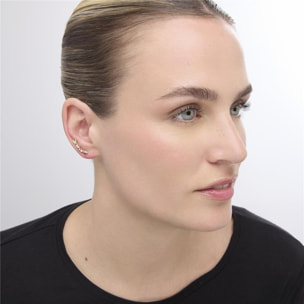 Pendientes acabado oro amarillo de 18k y Circonita Multicolor