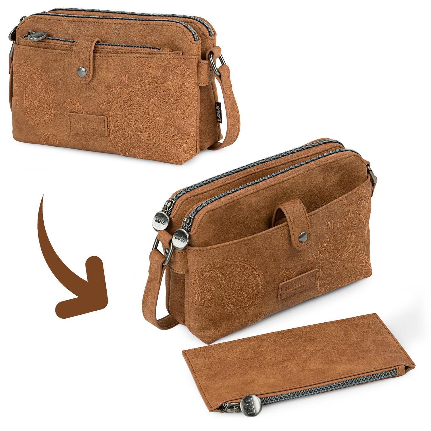 Bolso Bandolera Mujer Sint/Pu Lois Redwood Camel