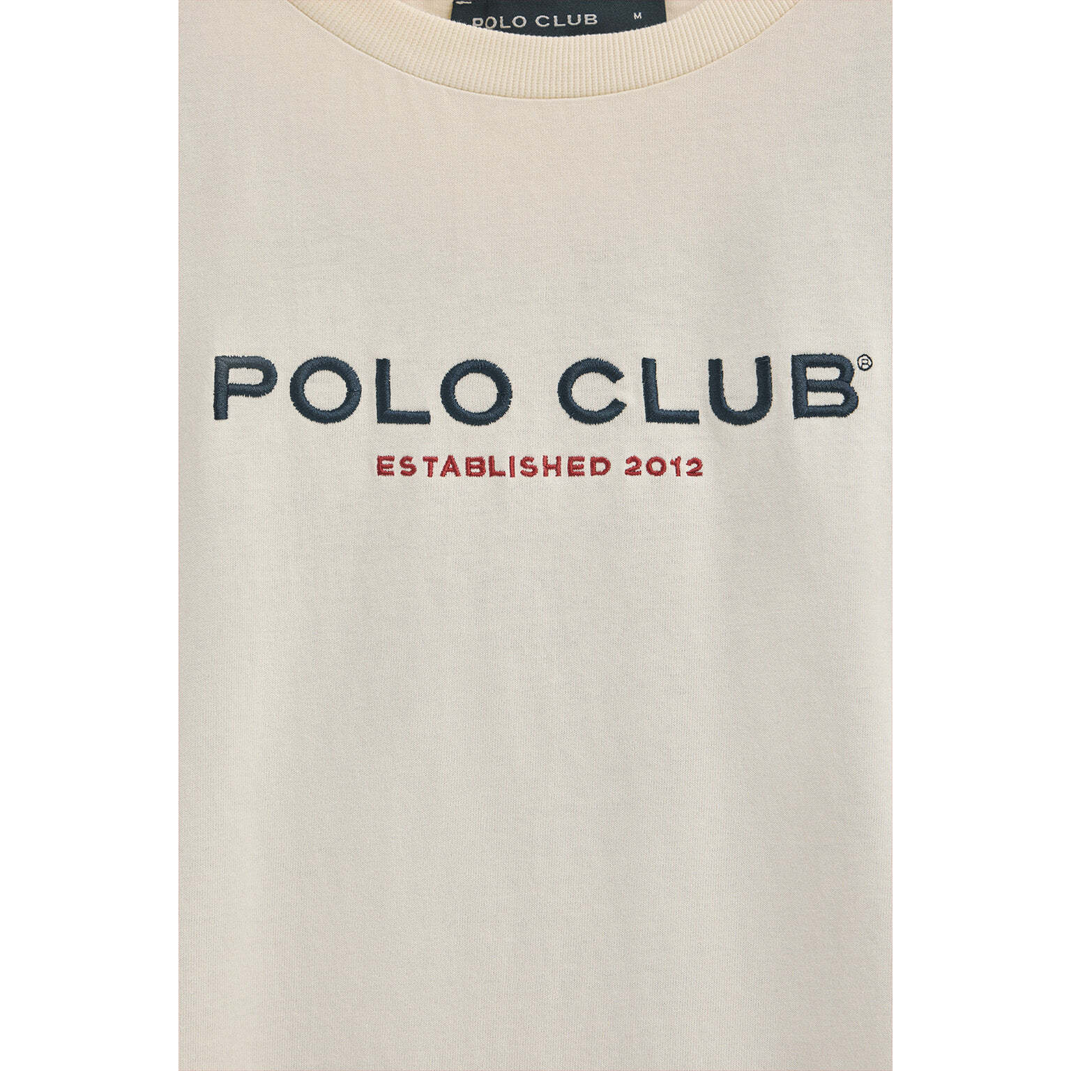 Camiseta color crudo con logo Established 2012 Polo Club