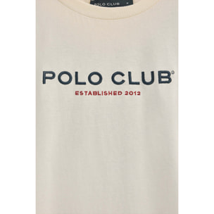 Camiseta color crudo con logo Established 2012 Polo Club