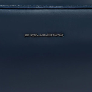 Piquadro Astuccio portacavi in pelle con tasca per mouse