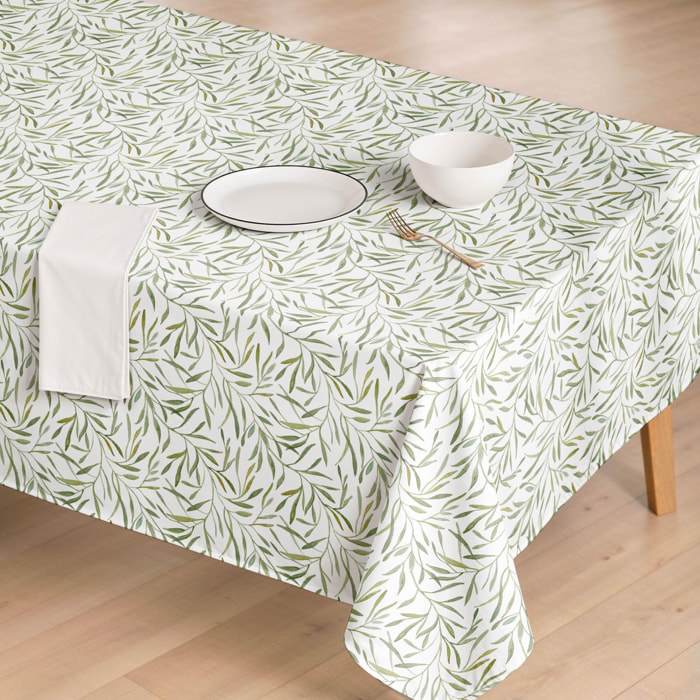 Nappe anti-taches SERENA VERT - coton mélangé