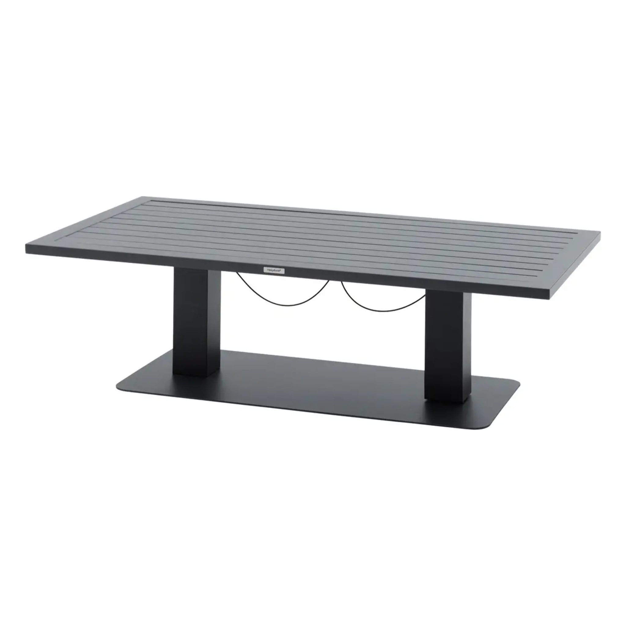 Table de jardin relevable rectangulaire "Salimia" graphite 150 x 80 x 69cm en aluminium