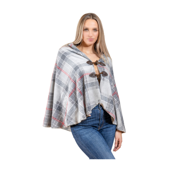 Poncho Mantella Caldo Plaid Fantasia Scozzese Modello London