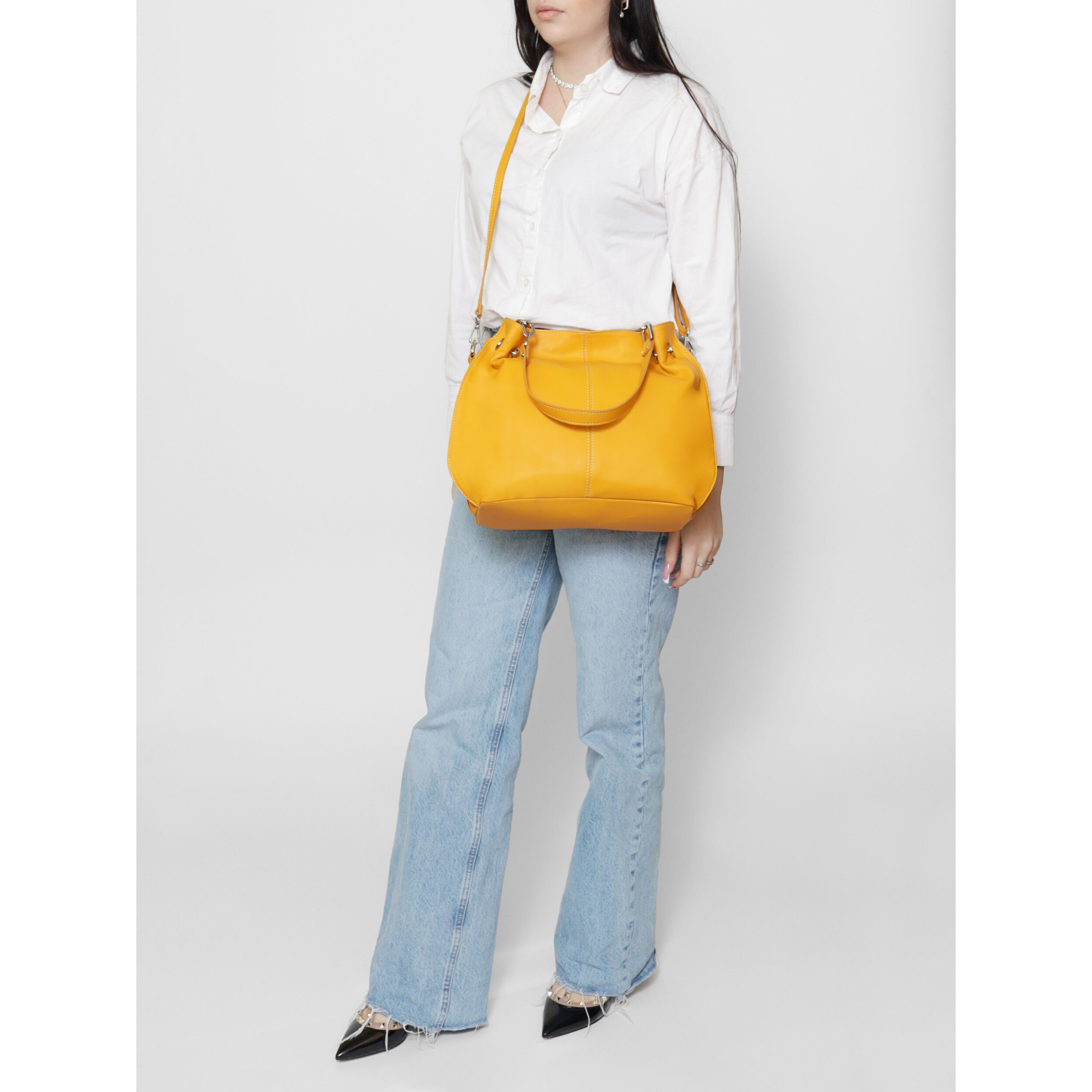 Borsa a mano da donna Made in Italy - Modello Ereba - 100% pelle - 38.0 x 30.0 x 12.0 cm