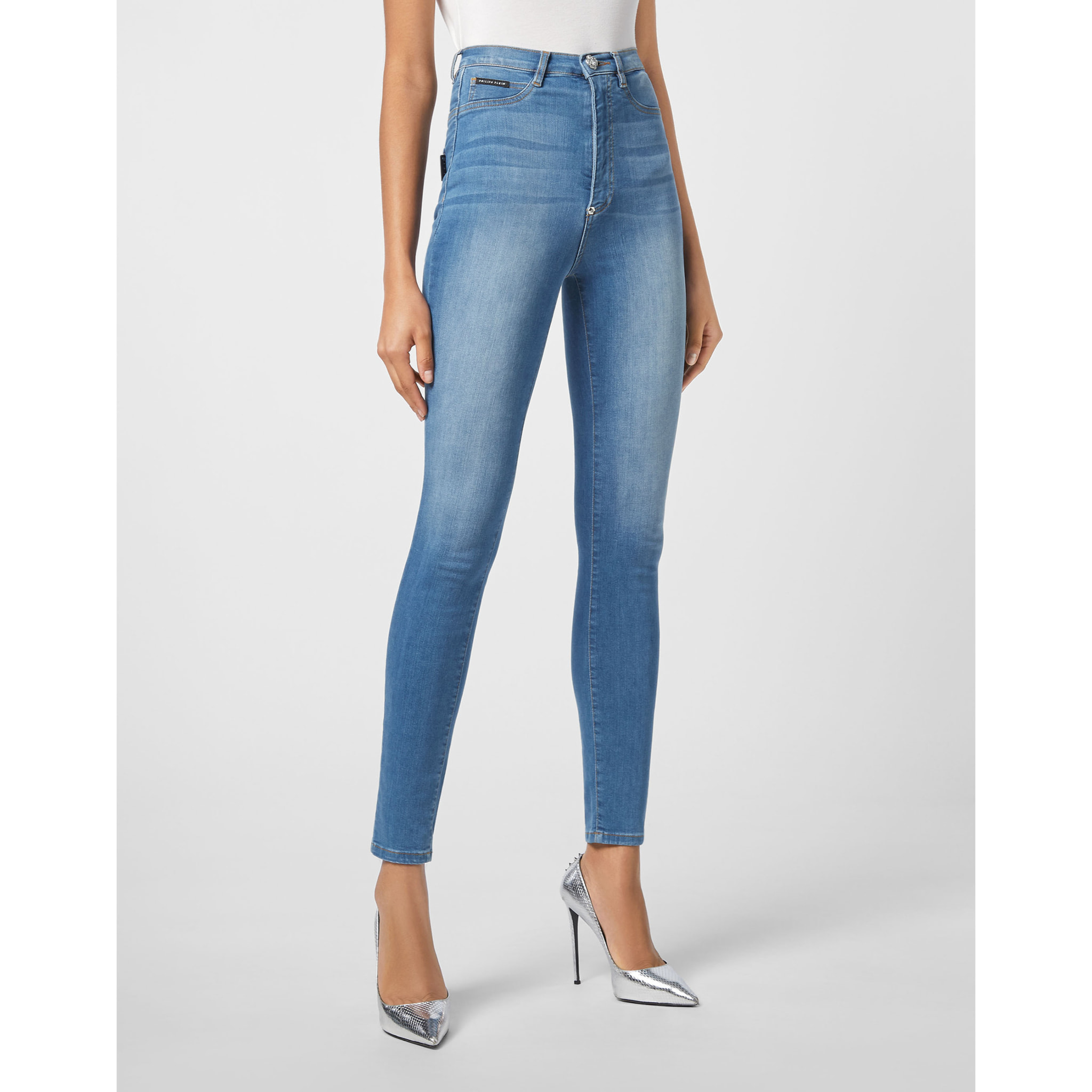 PHILIPP PLEIN Jegging de cintura alta