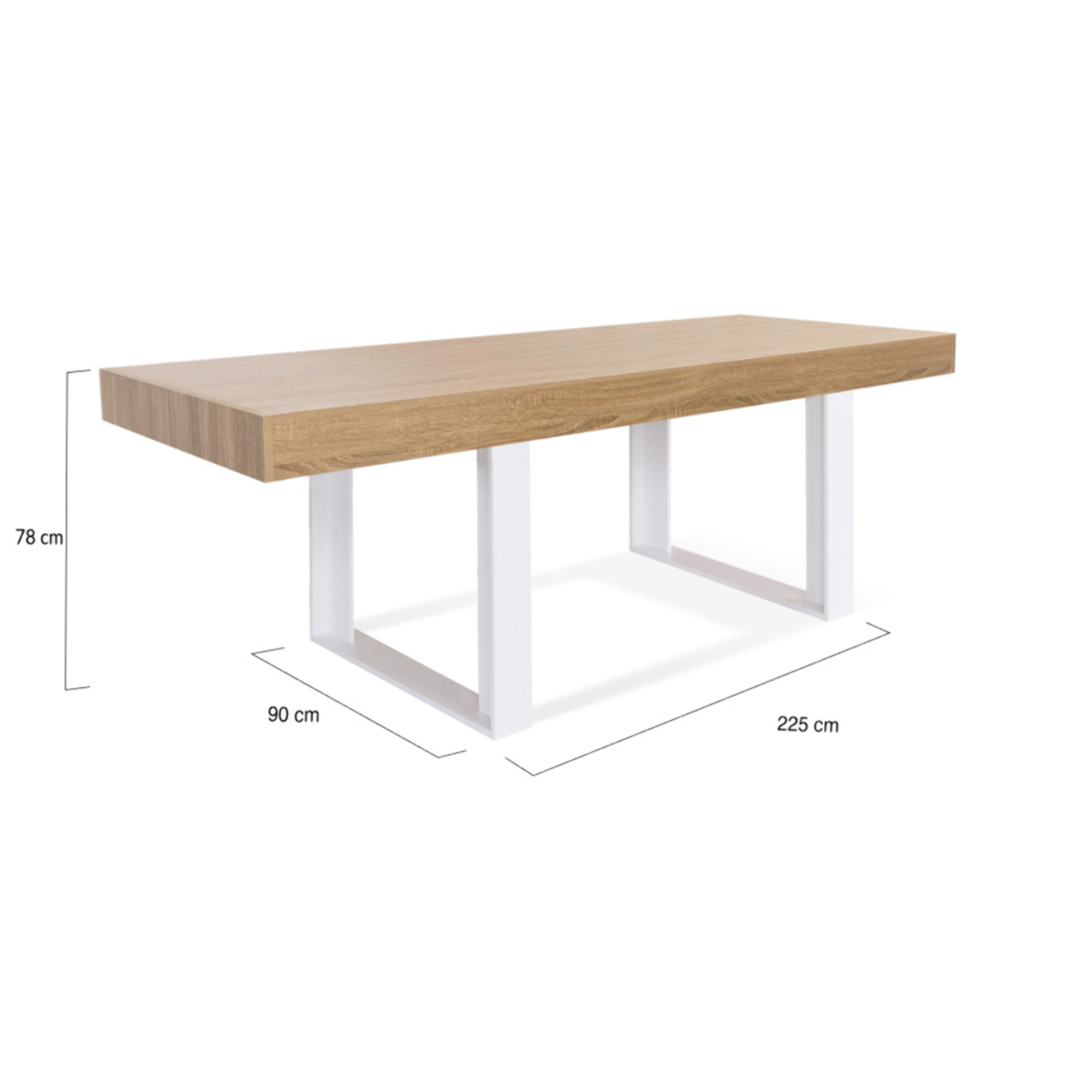 Table repas Brixton Bois - Blanc