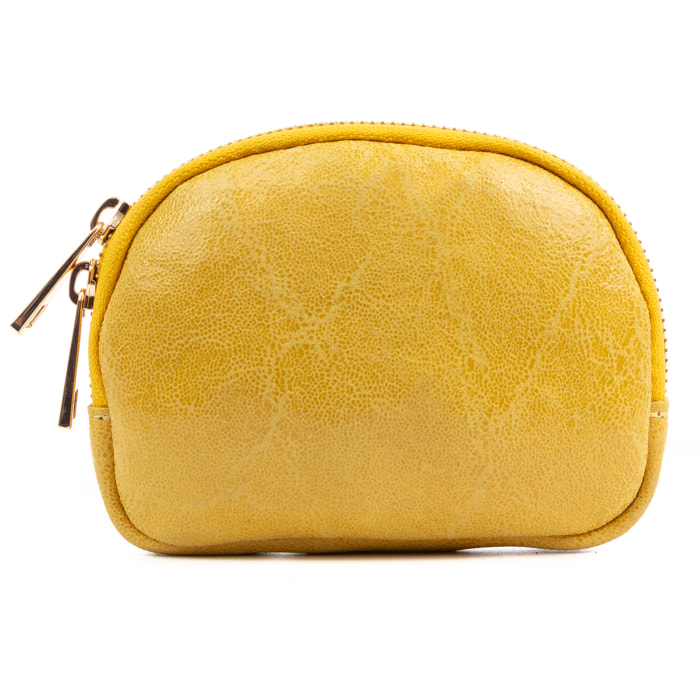 Baratili portafoglio donna. Pelle scamosciata autentica finitura lavata a pietra.