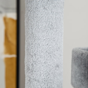 árbol Rascador para Gatos 48x48x107 cm con Cueva de Fieltro Desmontable y Hamaca