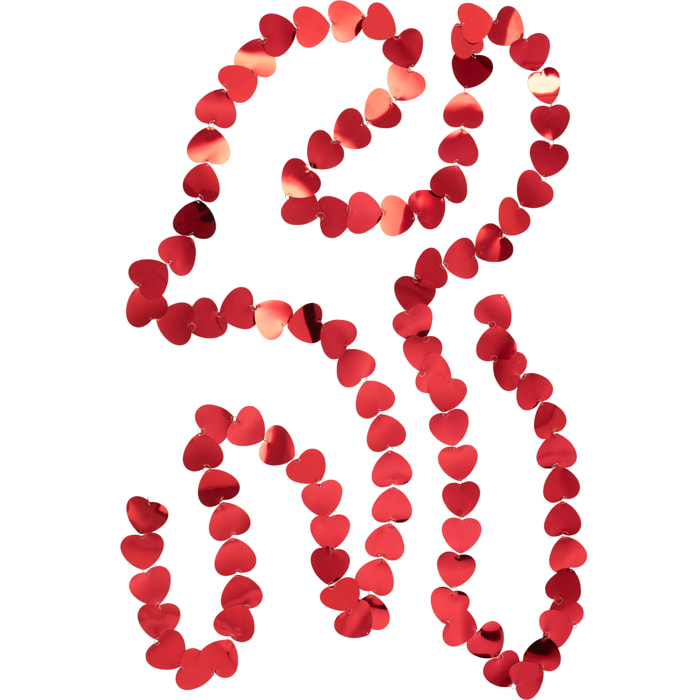 J-Line guirlande Coeur - pvc - rouge