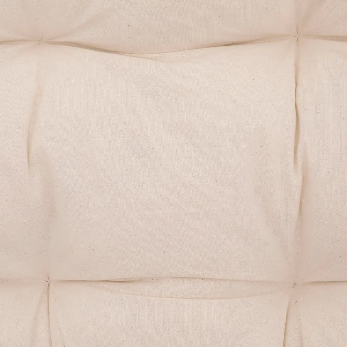 Banquette "Neta" 2 places rotin tissu blanc