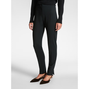Elena Mirò - Pantaloni slim in punto Milano - Nero