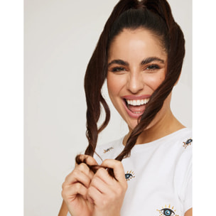 Camiseta Manga Corta Blanco - Olhos