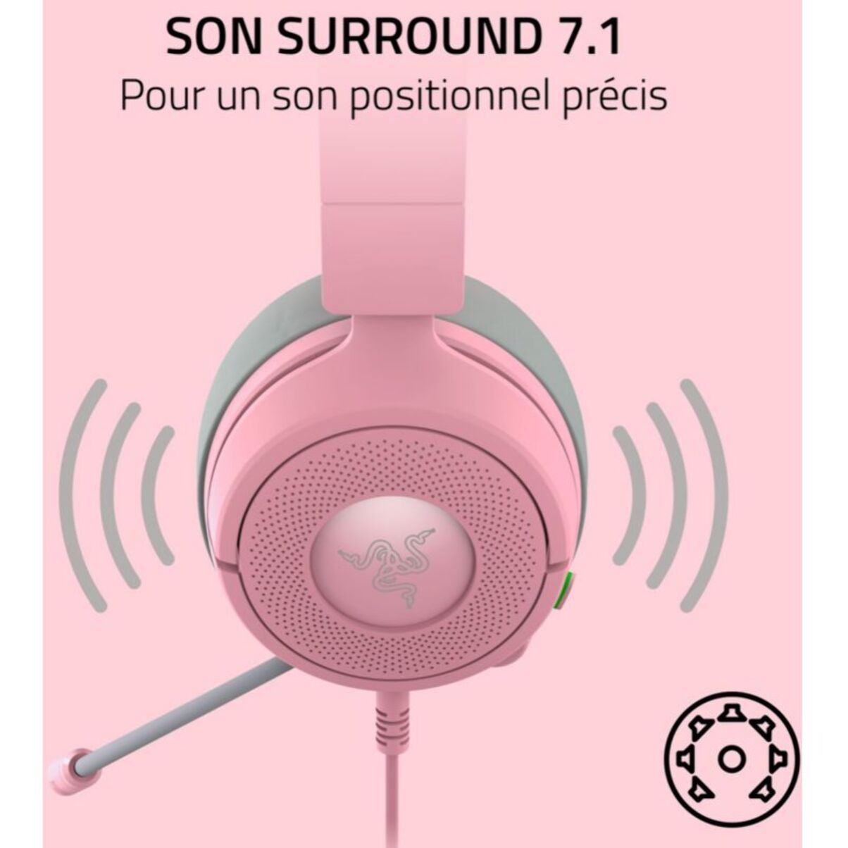 Casque gamer RAZER KRAKEN KITTY V3 X QUARTZ