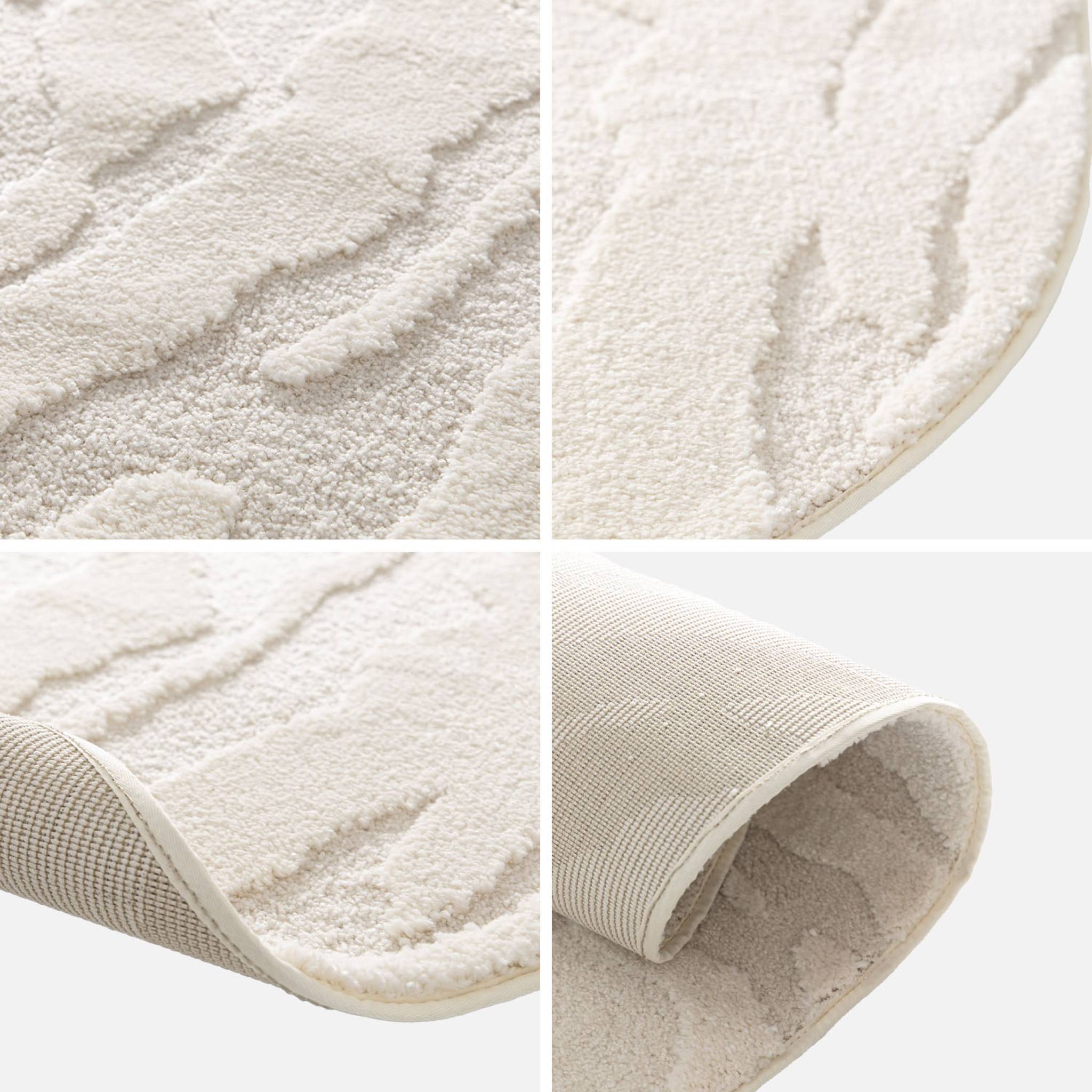 Tapis intérieur forme de galet motif avec relief beige Julianne 160x230cm