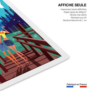 Poster le pont des amours annecy lac Affiche seule