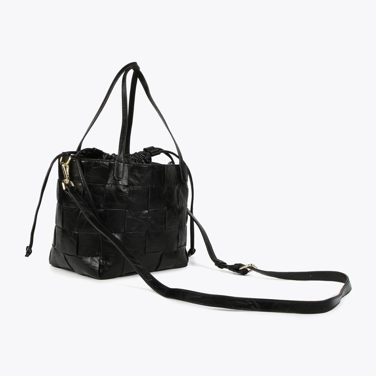 Borsa shopper intrecciata con texture