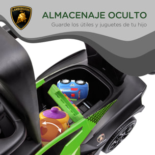 2 en 1 Coche Correpasillos para Niños 12-36 Meses Andador Empujador con Manija de Empuje Bocina 86,5x40x89,5 cm Verde y Negro