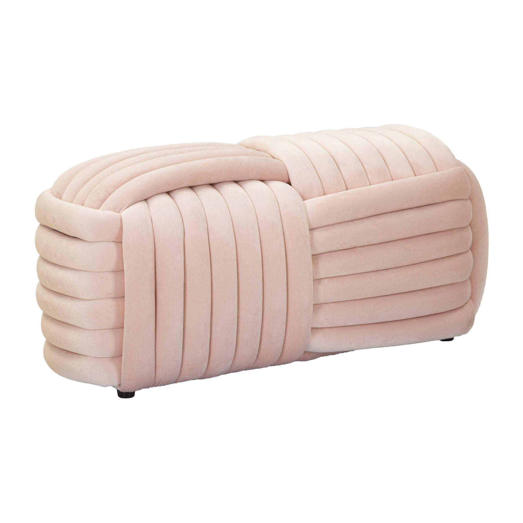 Panca Calcea, Panchina multiuso, Seduta per ospiti, Cassapanca multifunzione, 90x45 h45 cm, Rosa