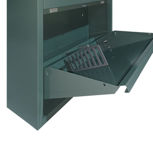 Scarpiera 4 ante 80x14,2x136 cm in metallo verde - Emy