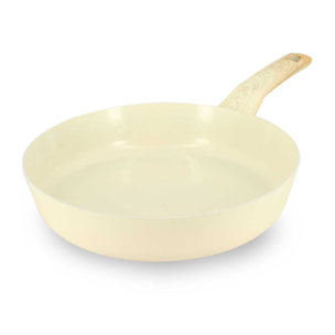 Poêle en revêtement céramique 24cm crème - tous feux COLORAMA