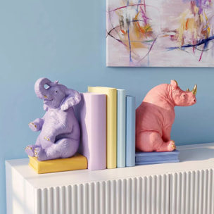 Serre-livres éléphant et rhinocéros set de 2 Kare Design
