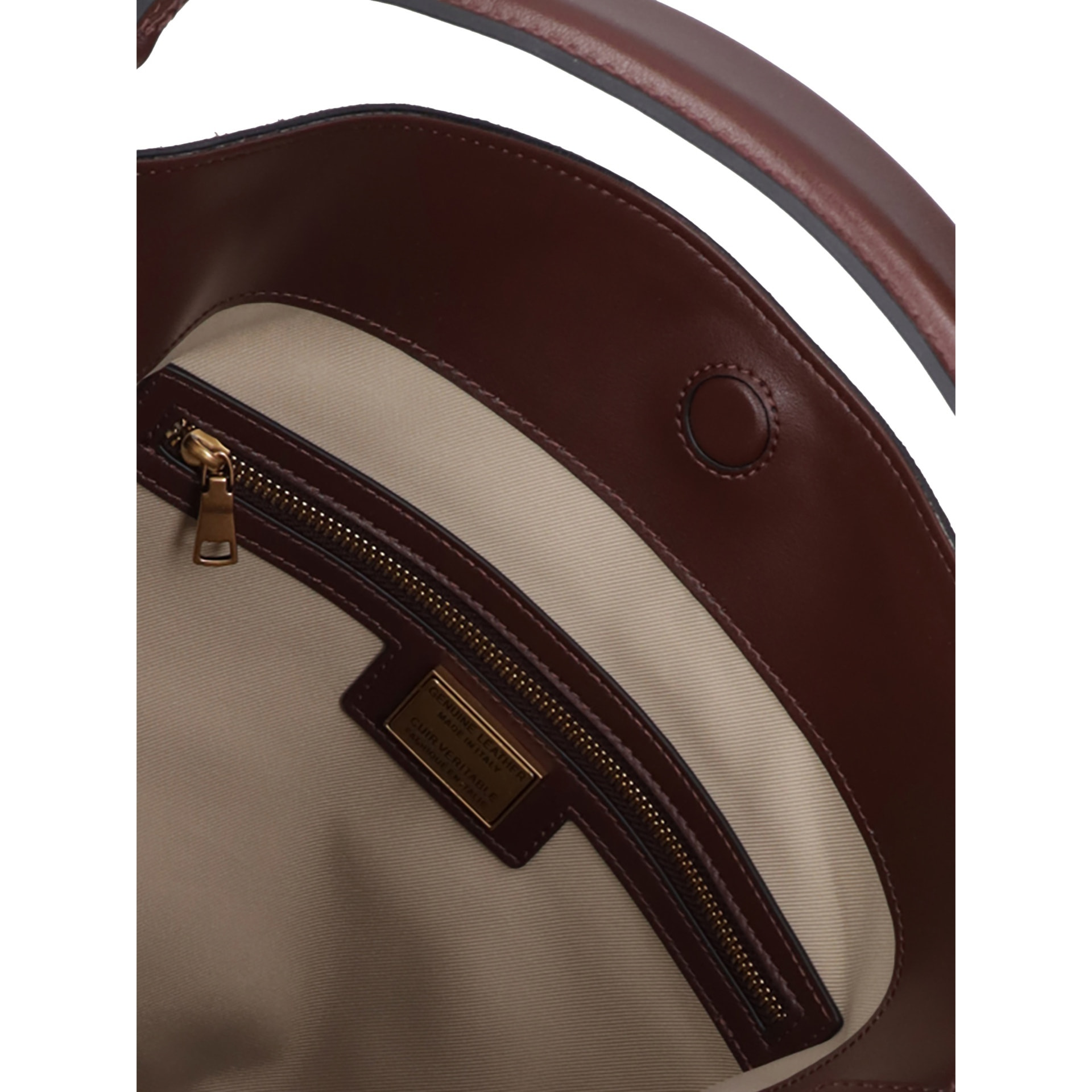 Borsa a spalla da donna Made in Italy - Modello Seraphina Plus - Pelle scamosciata - 31.0 x 31.0 x 15.0 cm