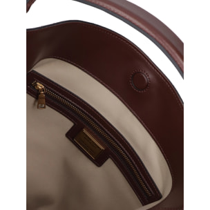 Borsa a spalla da donna Made in Italy - Modello Seraphina Plus - Pelle scamosciata - 31.0 x 31.0 x 15.0 cm