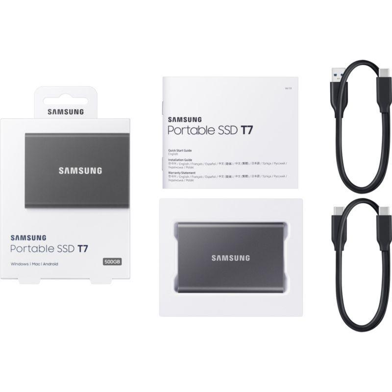 Samsung - Disque dur SSD externe SAMSUNG portable 2To T7 gris
