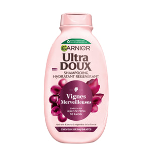 Lot de 12 - Garnier Ultra Doux Vignes Merveilleuses Shampooing Hydratant Régénérant 250ml - Homme & Femme