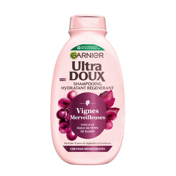 Lot de 12 - Garnier Ultra Doux Vignes Merveilleuses Shampooing Hydratant Régénérant 250ml - Homme & Femme