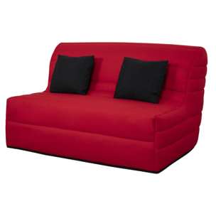 Banquette BZ ORLANDO 140x190, matelas Dunlopillo, rouge