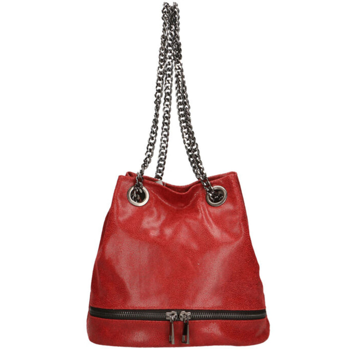 Borsa a secchiello da donna - Modello Sérénité - Vera pelle - 32.0 x 28.0 x 13.0 cm