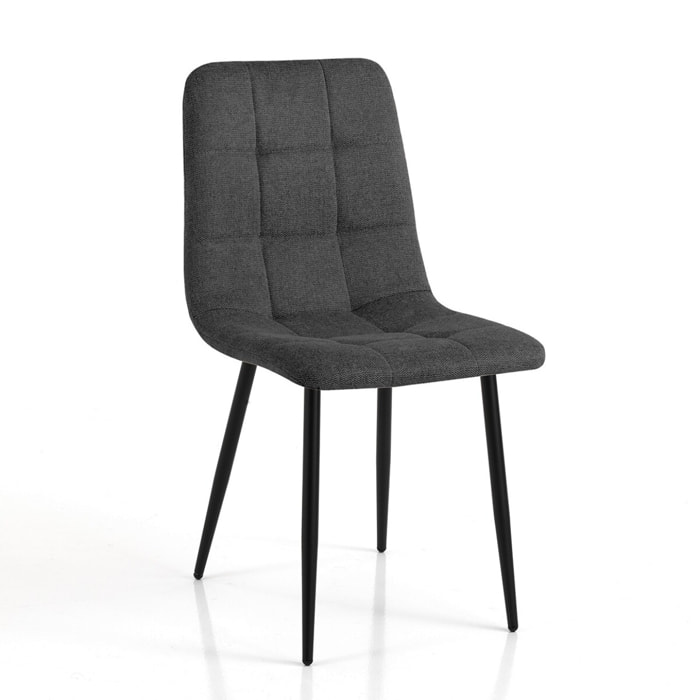 Tomasucci Ensemble de 4 chaises FAFFY EVO gris foncé