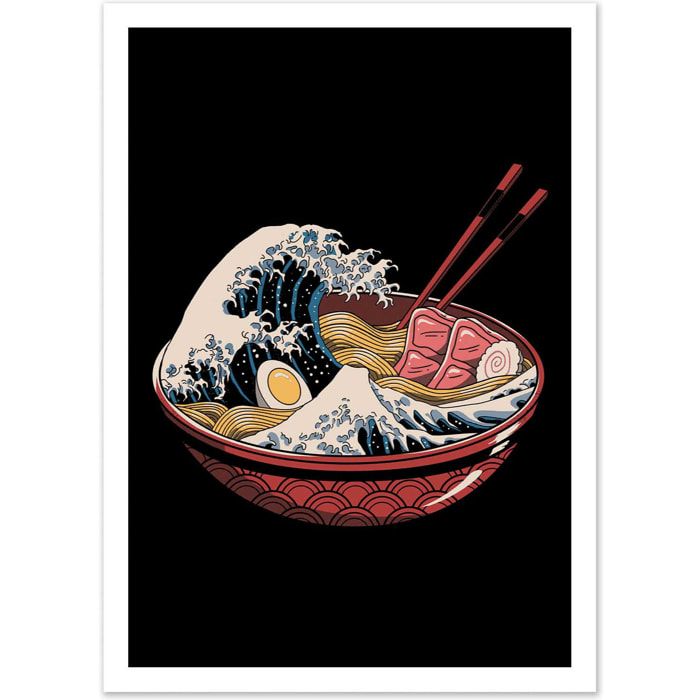 Affiche - The great ramen wave Black version - Vincent Trinidad