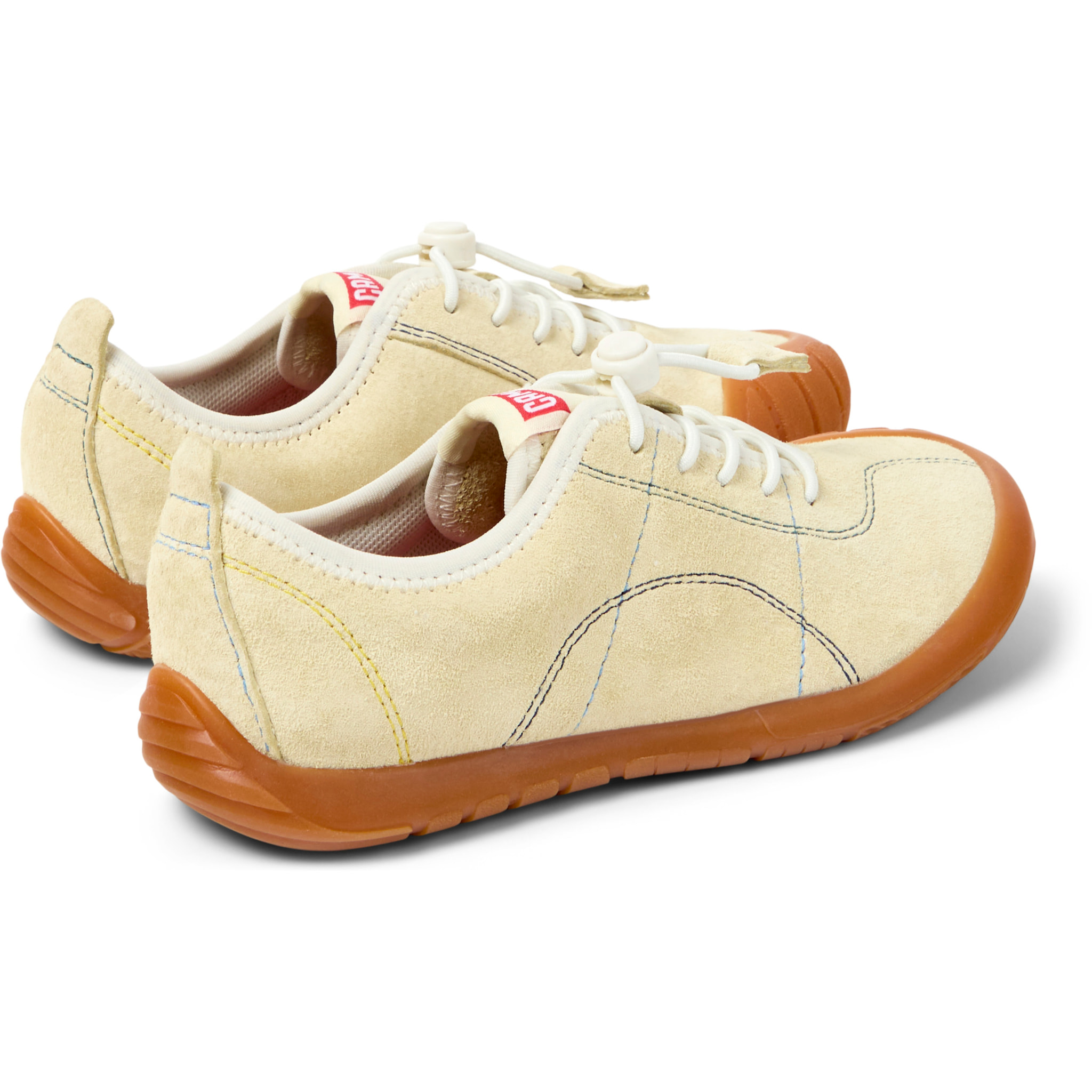 Zapatillas - CAMPER Peu Path Kids Twins - Amarillo - Cuero nobuk